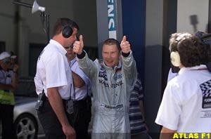 Hakkinen happy after setting pole