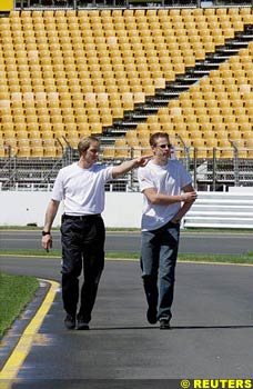 Jenson Button gets a walking tour around Albert Park this week