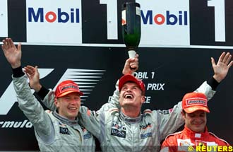 The French GP Podium, July 16, 2000