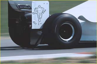 Michelin tyres during a recent F1 test session