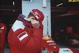 Breathing down Schumacher's neck