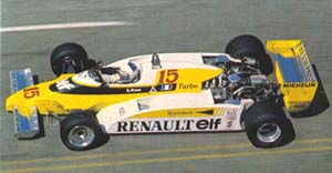 Alain Prost in the 1981 Renault