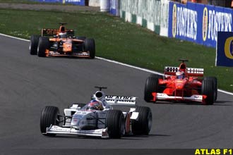 Villeneuve leads Schumacher and Verstappen