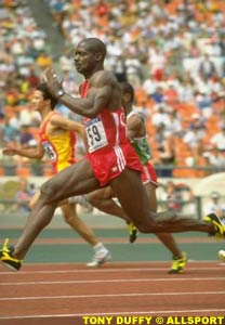 Ben Johnson running with steroid help in 1988