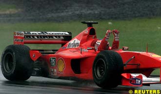 Schumacher drives to win
