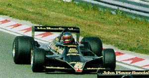 Ronnie Peterson in the sleak Lotus 78