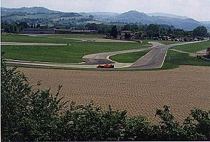 Michael Schumacher rounds a bend at Ferrari's Fiorano test track