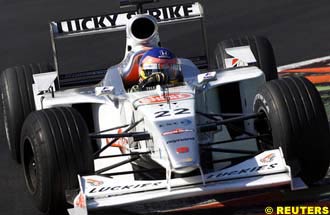 Jacques Villeneuve puts in the best qualifying result for BAR
