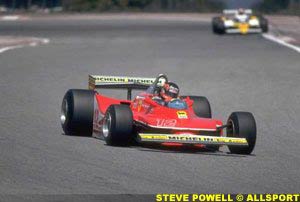 Gilles Villeneuve at the wheel of the 312T4