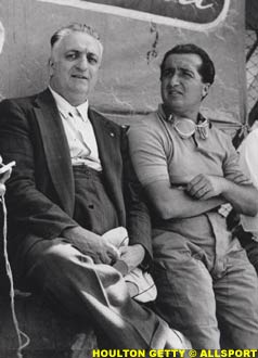 Enzo Ferrari and Alberto Ascari, 1950