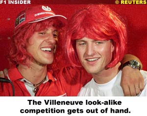 The Villeneuve look-alike competition gets out of hand.