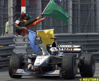 Coulthard wins the race