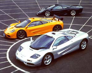 The McLaren F1 in 3 different chassis configurations
