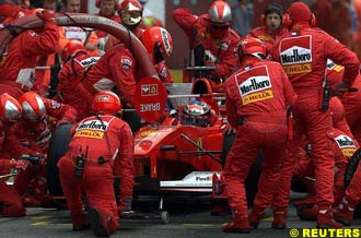 Schumacher pits