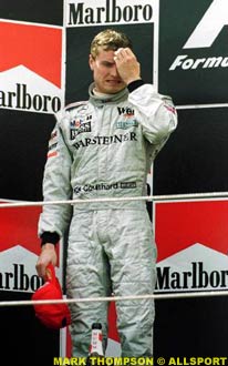 Coulthard on the podium