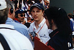 Jenson Button meets the press