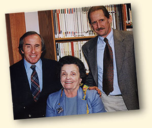 At the opening of the library: Jackie Stewart, Jean Argetsinger and Phil McCray