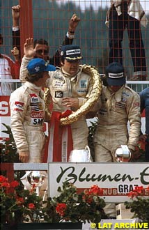 Laffite on the podium in 1979