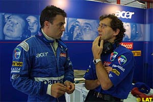 Prost with his now former friend Alesi