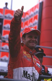 Rubens Barrichello, Ferrari, at the 2000 Brazilian Grand Prix.