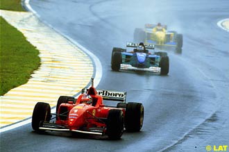 Schumacher leads Frentzen in 1996
