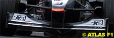 McLaren front wing, black man