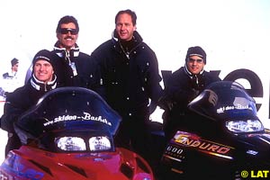 Mario Theissen, Gerhard Berger, Ralf Schumacher and Juan Pablo Montoya