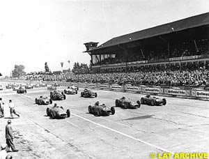 The start of the 1957 German GP at the Nurburgring