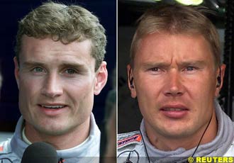 David Coulthard and Mika Hakkinen