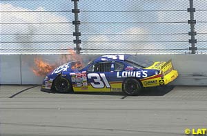 Mike Skinner's crash at Chicagoland, which saw Skinner receive relatively minor injuries despite its severity