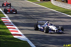 Montoya leads Barrichello and Schumacher