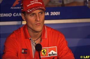A serene Michael Schumacher in Thursday's press conference