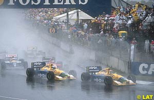 Schumacher follows Nelson Piquet, in 1991