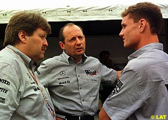 Norbert Haug, Ron Dennis and David Coulthard