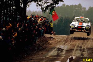 Sainz flies on one of the many special stages