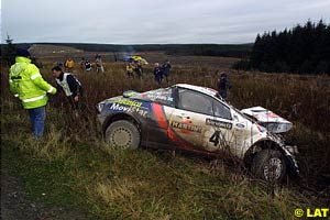 Colin McRae's totalled Focus