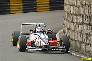 Takuma Sato rounding one of Macau's many bends