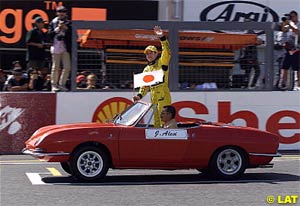 Alesi in his final Grand Prix in Japan