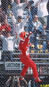 Castroneves celebrates his victory