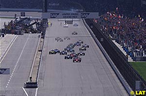 The start of the 2001 US Grand Prix  