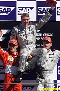 The 2001 US GP Podium  