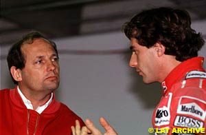 Ron Dennis and Ayrton Senna, 1988