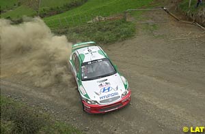 Eriksson took the inaugural lead for a Hyundai at the end of Leg 1