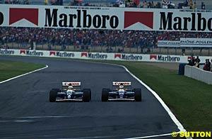 Patrese and Mansell in France