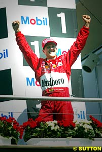 Michael Schumacher wins the 2002 World Championship