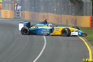 Trulli spins in the race