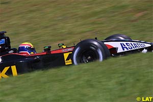 Mark Webber in the Asiatech-powered Minardi
