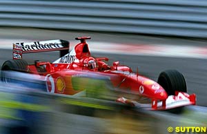 Schumacher scored his first pole at Spa