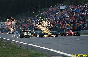 Hakkinen, Schumacher and Alesi in 1992