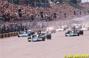 The start of the 1973 Brazilian GP